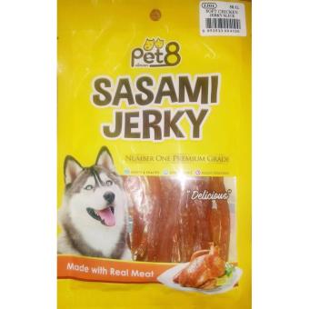 Pet8 Sasami Soft Chicken Jerky Slice ขนมสุนัข ขนมทานเล่นสูตรสันในไก่เจอกี้สไลด์ สำหรับสุนัข 3 เดือนขึ้นไป ขนาด 50g (3Units) Pet8 Sasami Soft Chicken Jerky Slice ขนมสุนัข ขนมทานเล่นสูตรสันในไก่เจอกี้สไลด์ สำหรับสุนัข 3 เดือนขึ้นไป ขนาด 50g (3Units)