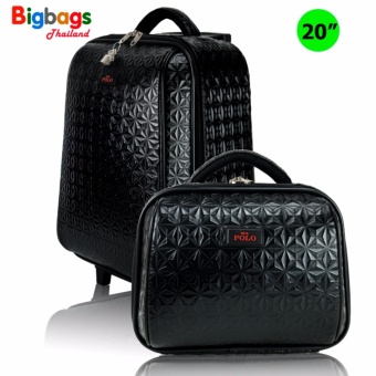 POLO กระเป๋าเดินทาง ล้อลาก เซ็ทคู่ 20 นิ้ว/14 นิ้ว รุ่น DIAMOND DB001 (Black)
