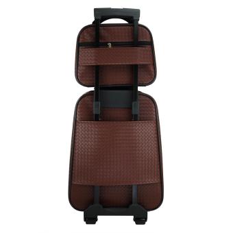 POLO กระเป๋าเดินทาง ล้อลาก เซ็ทคู่ 20 นิ้ว/14 นิ้ว รุ่น Weave W002BR (Brown)