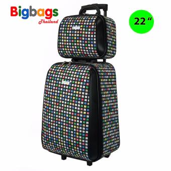 Polo กระเป๋าเดินทาง ล้อลาก 22/12 นิ้ว เซ็ตคู่ รุ่น Mosaic TK1001EF (Multicolor Black)