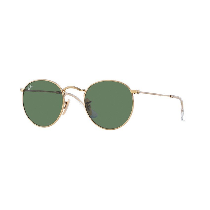 Ray-Ban แว่นกันแดด รุ่น Round Metal RB3447 - Arista (1) Size 53 Crystal Green
