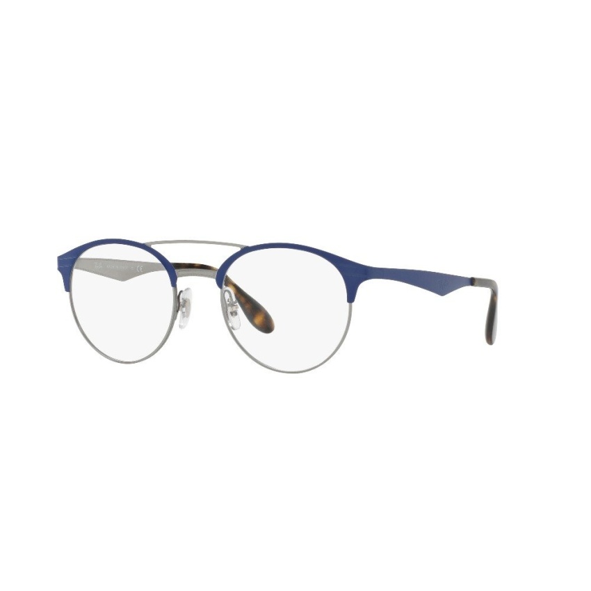 Ray-Ban แว่นสายตา รุ่น - RX3545V - Gunmetal/Matte Light Blue (2911) Size 51 Demo Lens