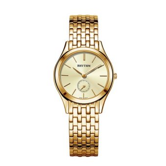 ประเทศไทย RHYTHM (รึทึ่ม) นาฬิกาข้อมือสุภาพสตรี สายสแตนเลส รุ่น P1302S04 (สีทอง)