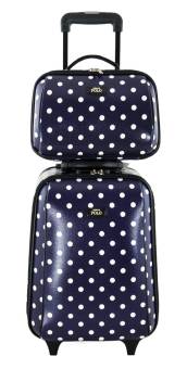 Romar Polo กระเป๋าเดินทาง เซ็ทคู่ ของแท้ขนาดสูง 16 นิ้ว /10 นิ้ว Code DotCandy 72116  (Blue)