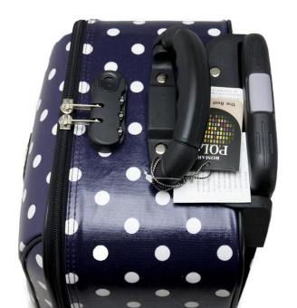 Romar Polo กระเป๋าเดินทาง เซ็ทคู่ ของแท้ขนาดสูง 16 นิ้ว /10 นิ้ว Code DotCandy 72116  (Blue)