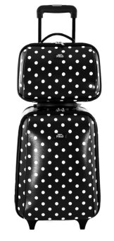 Romar Polo กระเป๋าเดินทาง เซ็ทคู่ ของแท้ขนาดสูง 16 นิ้ว /10 นิ้ว Code DotCandy 72216  (Black)