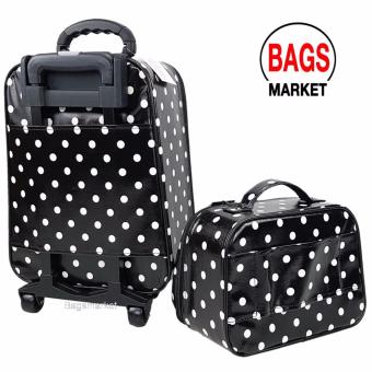 Romar Polo กระเป๋าเดินทาง 16/12 นิ้ว เซ็ทคู่ Code 369-13 B-Dot (Black)