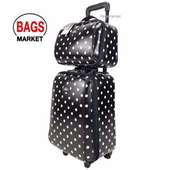 Romar Polo กระเป๋าเดินทาง 16/12 นิ้ว เซ็ทคู่ Code 369-13 B-Dot (Black)