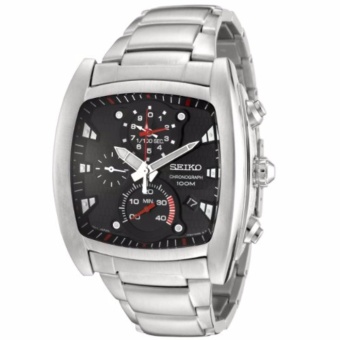 ราคา Seiko นาฬิกาข้อมือผู้ชาย Advanced 1/100 sec Chronograph Timer Black Dial SPC029P1