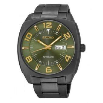 ราคา Seiko นาฬิกาข้อมือชาย Retro Classic Automatic 45mm Black IP Green SNKN35K1