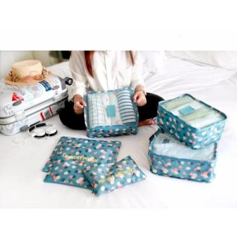 Sivili Travel Packing Storage Bag กระเป๋าอเนกประสงค์ 9 ชิ้น สีฟ้า