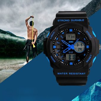 SKMEI นาฬิกาแฟชั่นผู้ชาย กันน้ำ ดิจิตอล สีน้ำเงิน Sport Fashion Waterproof LED Digital Men Watch - Blue July 2018 - 4 SKMEI นาฬิกาแฟชั่นผู้ชาย กันน้ำ ดิจิตอล สีน้ำเงิน Sport Fashion Waterproof LED Digital Men Watch - Blue - 4