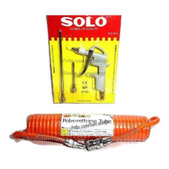 SOLO ปืนฉีดลม 3 in 1 No.999 + TAKARAสายลมสปริง (สีส้ม) 6 เมตร SOLO ปืนฉีดลม 3 in 1 No.999 + TAKARAสายลมสปริง (สีส้ม) 6 เมตร