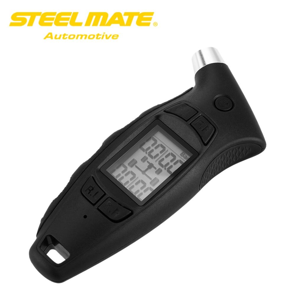 STEELMATE DIY TPMS TC-01 ยางแบบใช้มือถือดิจิตอลเกจวัดความดันพร้อมตัวแสดงอ่านแอลซีดีสบายสรีรศาสตร์ Handle - INTL