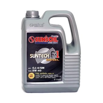 Sun'soil ซันเทค F-1 ดีเซล API:CJ-4/SM SAE:5W-40 น้ำมันเครื่องสังเคราะห์ 5ลิตร Sun'soil ซันเทค F-1 ดีเซล API:CJ-4/SM SAE:5W-40 น้ำมันเครื่องสังเคราะห์ 5ลิตร
