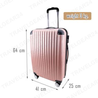 TravelGear24 กระเป๋าเดินทางขนาด 24 นิ้ว ABS - Model A2004 คู่ ถุงสุญญากาศ ถุงกระชับพื้นที่ ถุงใส่เสื้อผ้า Vacuum Bag (White/สีขาว)