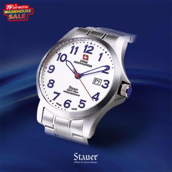 ประเทศไทย TVDirect เครื่องประดับนาฬิกาข้อมือ STAUER GENT S QUARTZ SML8031(Silver)