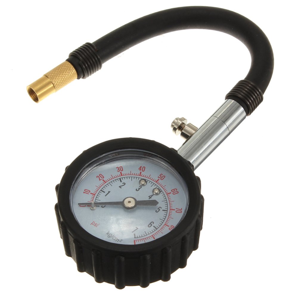 เครื่องวัดความดันลมยางเครื่องวัดความดัน 0-100 PSI รถบรรทุกรถจักรยานยนต์จักรยาน