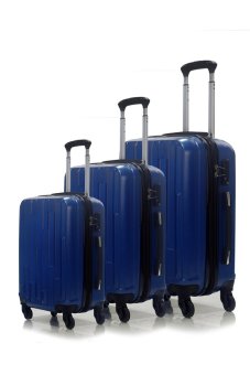 Wetzlars ชุดเซ็ทกระเป๋าเดินทางล้อลาก PC1380-BL สีฟ้า 3 ใบ