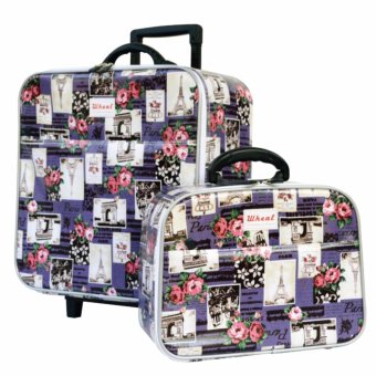 Wheal กระเป๋าเดินทางเซ็ทคู่ 16/12 นิ้ว Code 604907 Rose Eiffel (Purple)