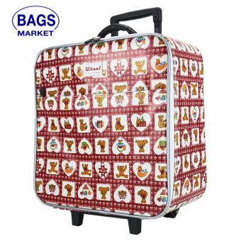 Wheal กระเป๋าเดินทางเซ็ทคู่ 16/12 นิ้ว Code 604911 B-Bear Brown (Red)