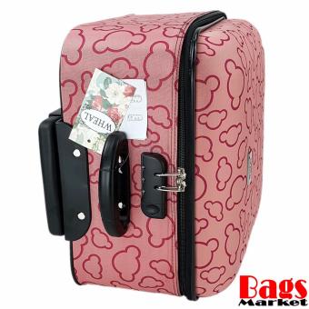 Wheal กระเป๋าเดินทางหน้านูน กระเป๋าล้อลาก 16x16 นิ้ว Code F33516 Micky Mouse (Pink)