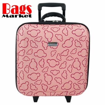Wheal กระเป๋าเดินทางหน้านูน กระเป๋าล้อลาก 16x16 นิ้ว Code F33516 Micky Mouse (Pink)