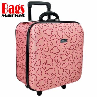 Wheal กระเป๋าเดินทางหน้านูน กระเป๋าล้อลาก 16x16 นิ้ว Code F33516 Micky Mouse (Pink)