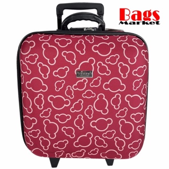 Wheal กระเป๋าเดินทางหน้านูน กระเป๋าล้อลาก 16x16 นิ้ว Code F33516 Micky Mouse (Red)