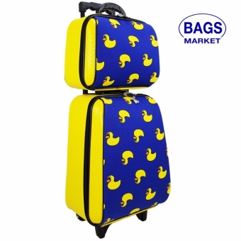 Wheal กระเป๋าเดินทางล้อลากเซ็ทคู่ แม่ลูก 18/14 นิ้ว BB-Duck Yellow-Blue Code FBL1814