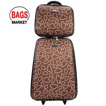 Wheal กระเป๋าเดินทางเซ็ทคู่ ลิขสิทธิ์ของแท้ ขนาด 20/14 นิ้ว Code FBL7720-6 Micky Mouse (Brown)