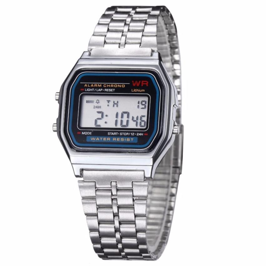 Zazzy Dolls แพ็คคู่นาฬิกา ซื้อ 1 แถม 1 รุ่น ZD-0041-GD-BK สีทอง ฟรี ZD-0041-SV-BK สีเงิน สายแสตนเลส หน้าปัดไฟLED สไตล์แบรนด์ดัง นาฬิกาข้อมือผู้หญิง นาฬิกาสไตล์เกาหลี นาฬิกาแฟชั่น นาฬิกาเกาหลี นาฬิกาแพ็คคู่