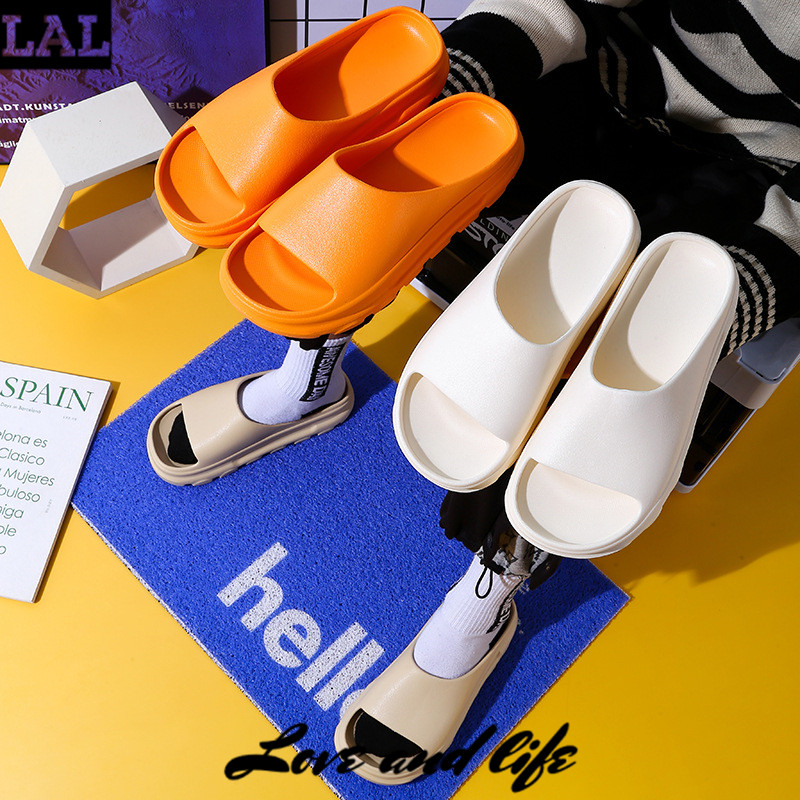 LAL Slippers men's outerwear thick-soled men's slippers with a bow tie sandals men's outerwear flat slippers men ราคา 238 บาท*ส่งฟรี