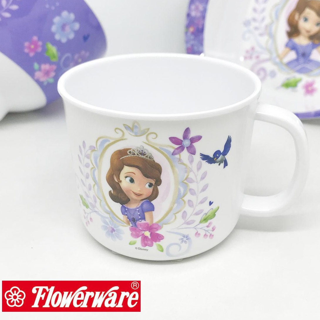 [ขายแยกชิ้น] จานข้าวเด็ก แก้วน้ำเมลามีน ลายเจ้าหญิงโซเฟีย Disney Sofia Princess ยี่ห้อฟลาวเวอร์แวร์ / 1 ชิ้น