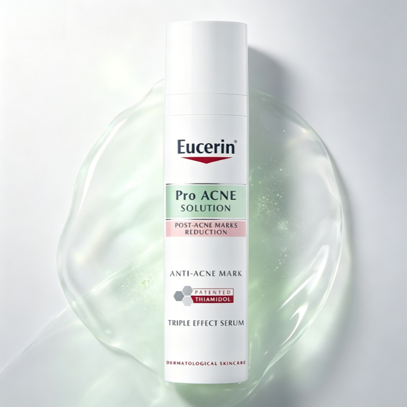 Eucerin Proacne Triple Effect Serum 40ml 3-in-1 Serum Fade Acne Marks Clear Blemishes Control Oil, Thiamidol & Lactic Acid, Dermatologist Tested ราคา 399 บาท*ส่งฟรี