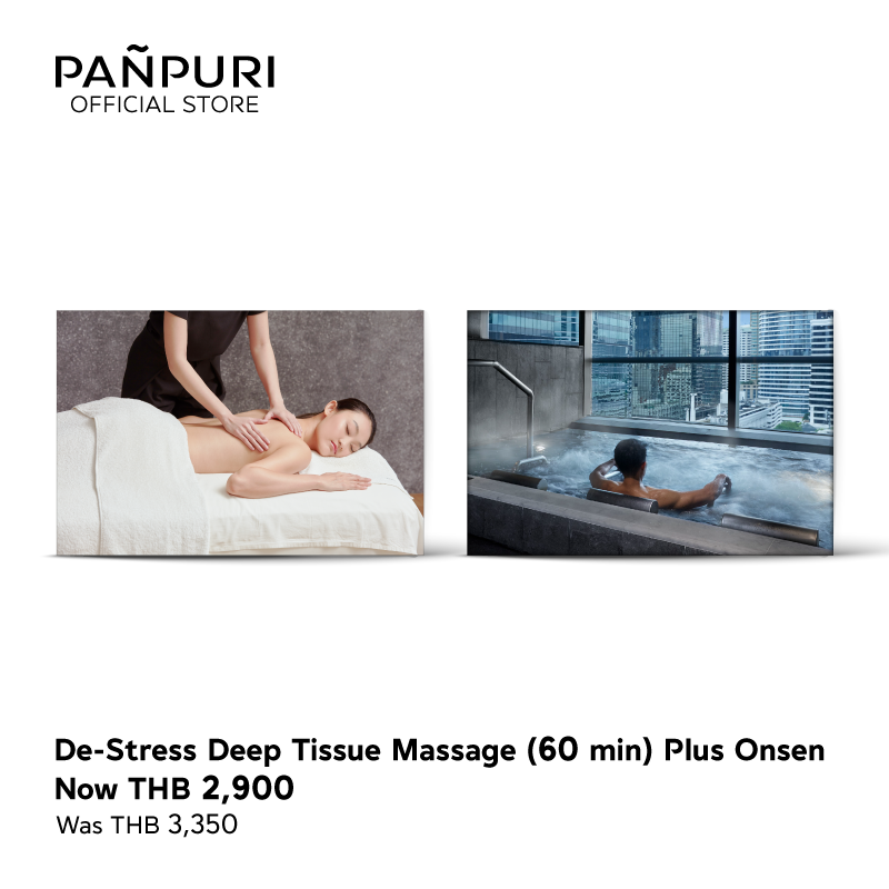 Lazada Thailand - [E-voucher]PANPURI Wellness De-Stress Deep Tissue Massage (60 min) Plus Onsen