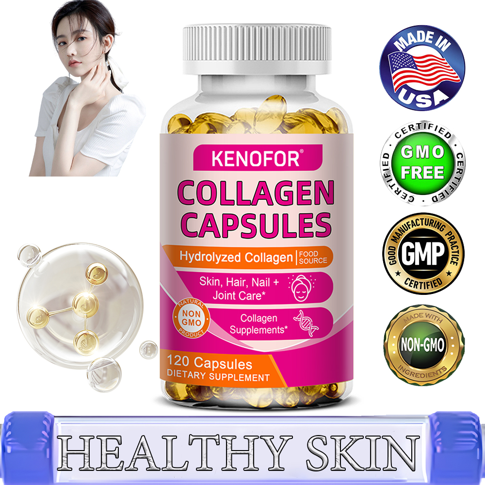 Collagen and Vitamin C Supplement with Biotin to Help Strengthen Nails and Hair, Promote Healthy Skin and Slow Aging, 120 Capsules. ราคา 132 บาท*ส่งฟรี