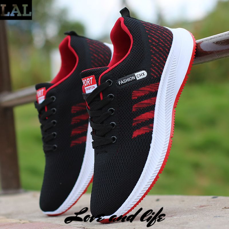 LAL Fashion tide shoes male student running sneakers breathable casual shoes male net celebrity platform daddy shoes men ราคา 260 บาท*ส่งฟรี