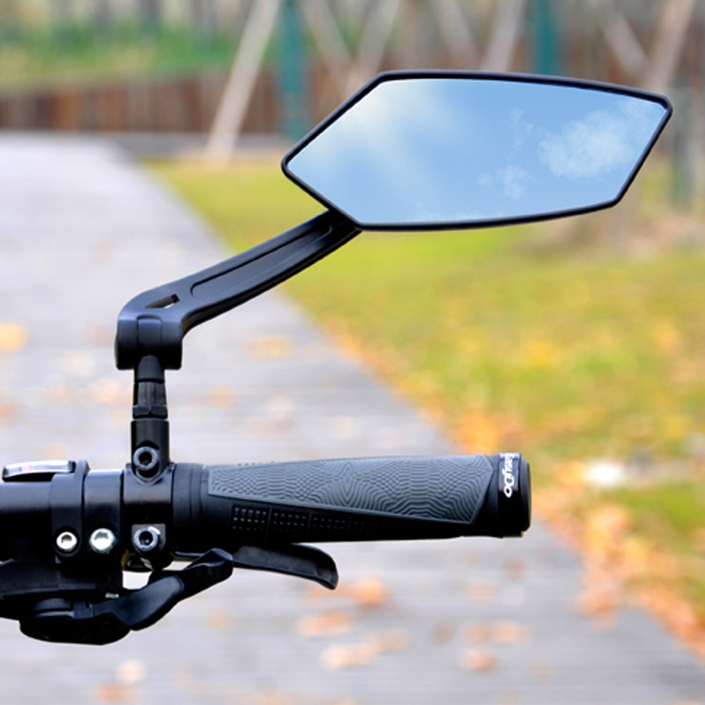 SDWWEQ กระจกมองหลังซ้ายขวากระจกกลับสายตาจักรยานกระจกมองหลัง Handlebar กระจก MTB จักรยาน360องศา