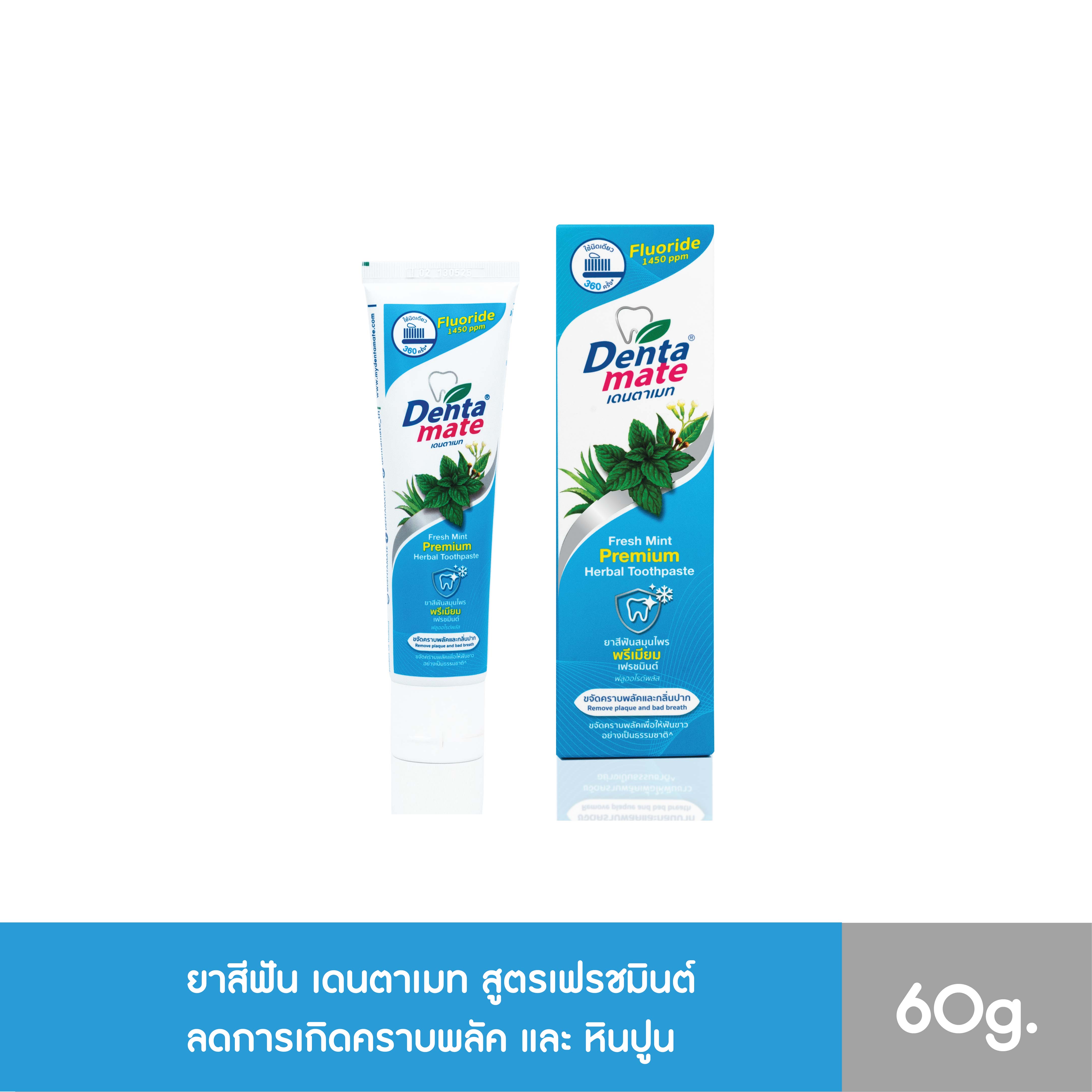 [ ห้ามซื้อ ขาย สินค้าเฉพาะแถมเท่านั้น ] เดนตาเมท ยาสีฟันสมุนไพรสกัด เข้มข้น
