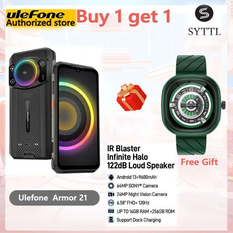 Ulefone Armor 21 Rugged Smartphone 16G+256GB Android 13 IR Blaster NFC  9600mAh
