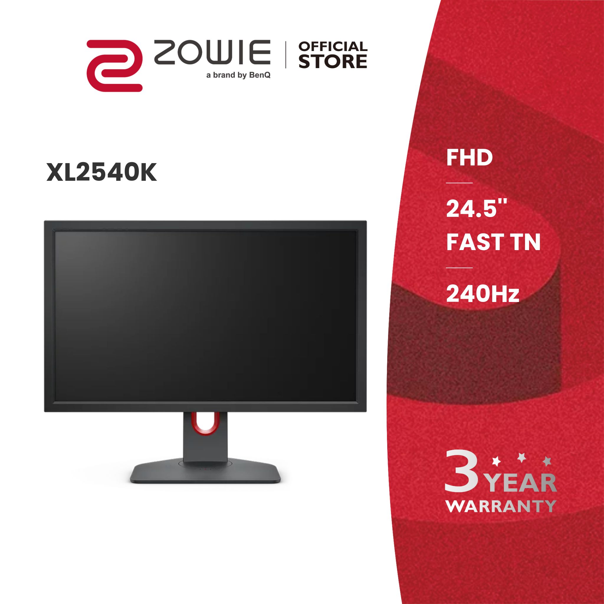ZOWIE XL2540K 24.5 นิ้ว 240Hz 0.5 ms Esports Gaming Monitor (จอเกมมิ่ง 240hz, จอคอมเล่นเกม) ราคา 12,200 บาท*ส่งฟรี