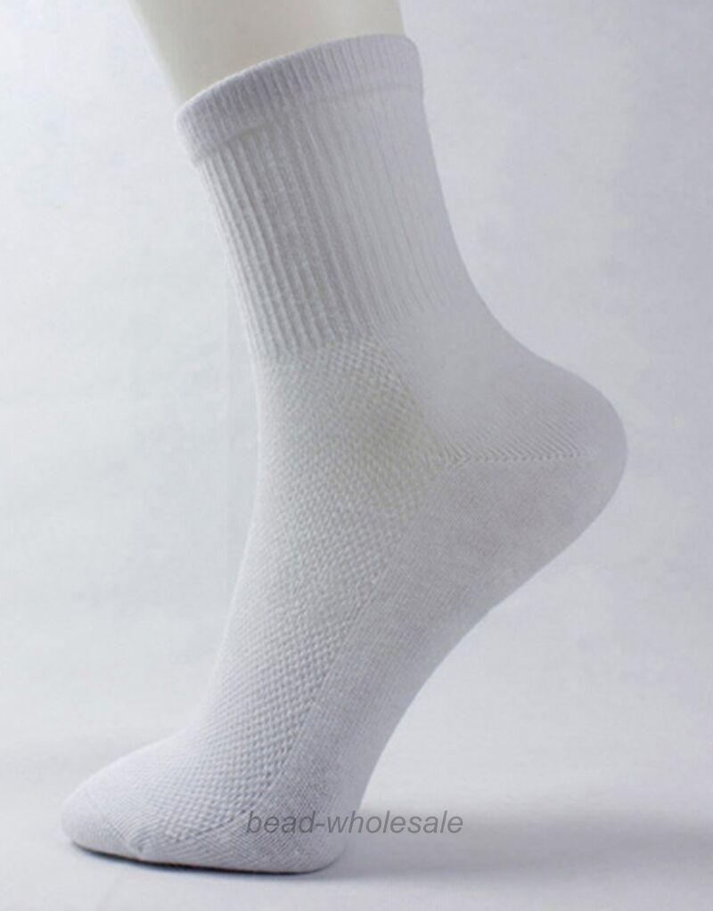 ถุงเท้าผ้าฝ้าย 100% นุ่ม เบา ใส่สบาย ถุงเท้าสั้นหุ้มข้อ Free size(28-30 cm)