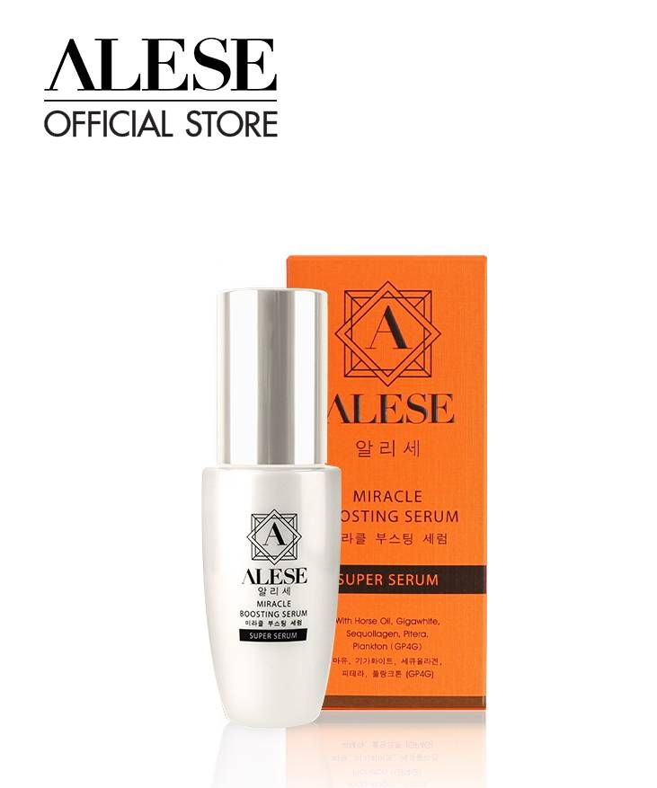 [Member Only] [Not For Sales] ALESE MIRACLE BOOSTING SUPER SERUM 50 ml. อะลิเซ มิราเคิลบูสติ้ง เซรั่มน้ำตบ หน้าตึง หน้าใส ริ้วรอย ฝ้ากร ะจุดด่างดำ (50ml)