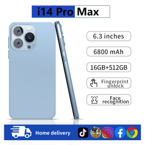 สินค้า โทรศัพท์ i14 promax 5g smartphone หน้าจอ6.3-inch Android13.0 สมาร์ทโฟน โทรศัพท์มือถือ หน่วยความจำแฟลชแบบเต็มหน้าจอ รองรับลายนิ้วมือสมาร์ทโฟน Face Unlock กล้อง HD ใส่ได้สองซิม มือถือราคาถูกๆ รองรับการเก็บเงินปลายทาง