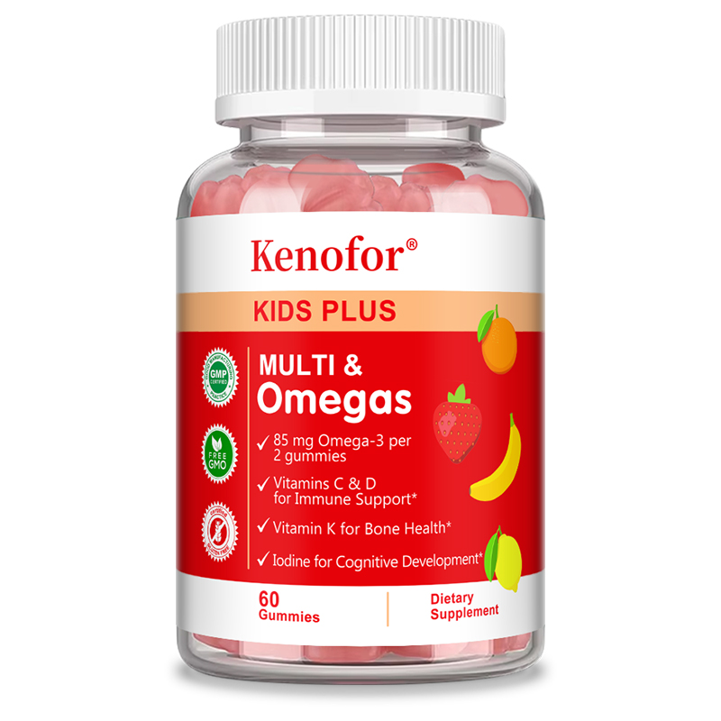 มัลติวิตามินและโอเมก้าสำหรับเด็ก Kenofor เสริมสร้างการทำงานของสมองและเส้นประสาท และเสริมสร้างการทำงานของระบบภูมิคุ้มกัน