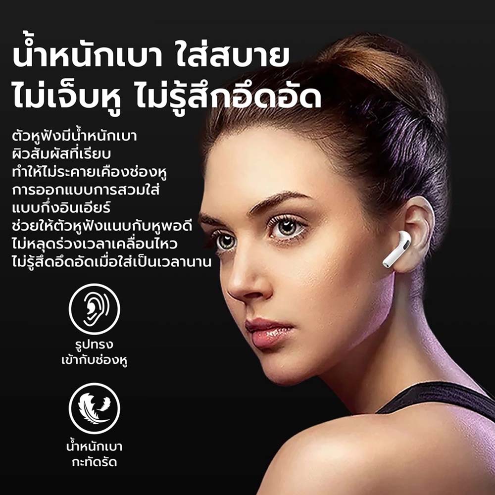 คำอธิบายเพิ่มเติมเกี่ยวกับ Mini Pro 6 TWS หูพังไร้สาย หูฟังบลูทูธ สำหรับ ios Samsung oppo vivo Xiaomi H, โทรศัพท์มือถือ Android ชุดหูงฟังบลูทูธสำหรับเล่นเกมพร้อมกล่อง