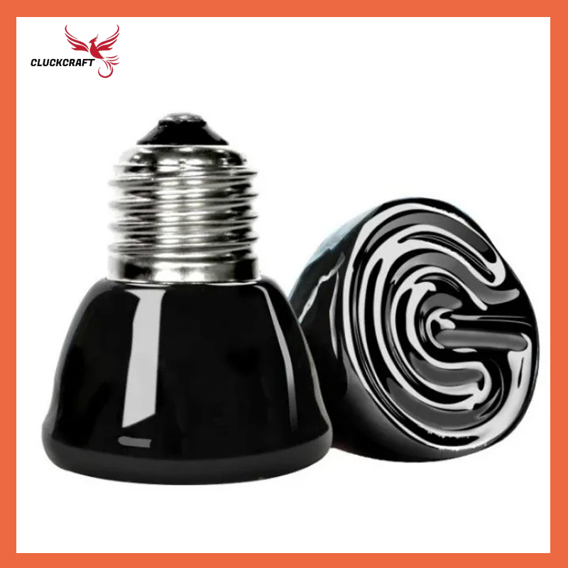 CluckCraft หลอดไฟเซรามิค หลอดไฟให้ความร้อน หลอดไฟกกนก ไม่มีแสง 25W/50W/75W/100W ให้ความอบอุ่นเต่าบกสัตว์เลื้อยคลาน อุปกรณ์นก ราคา 65 บาท*ส่งฟรี