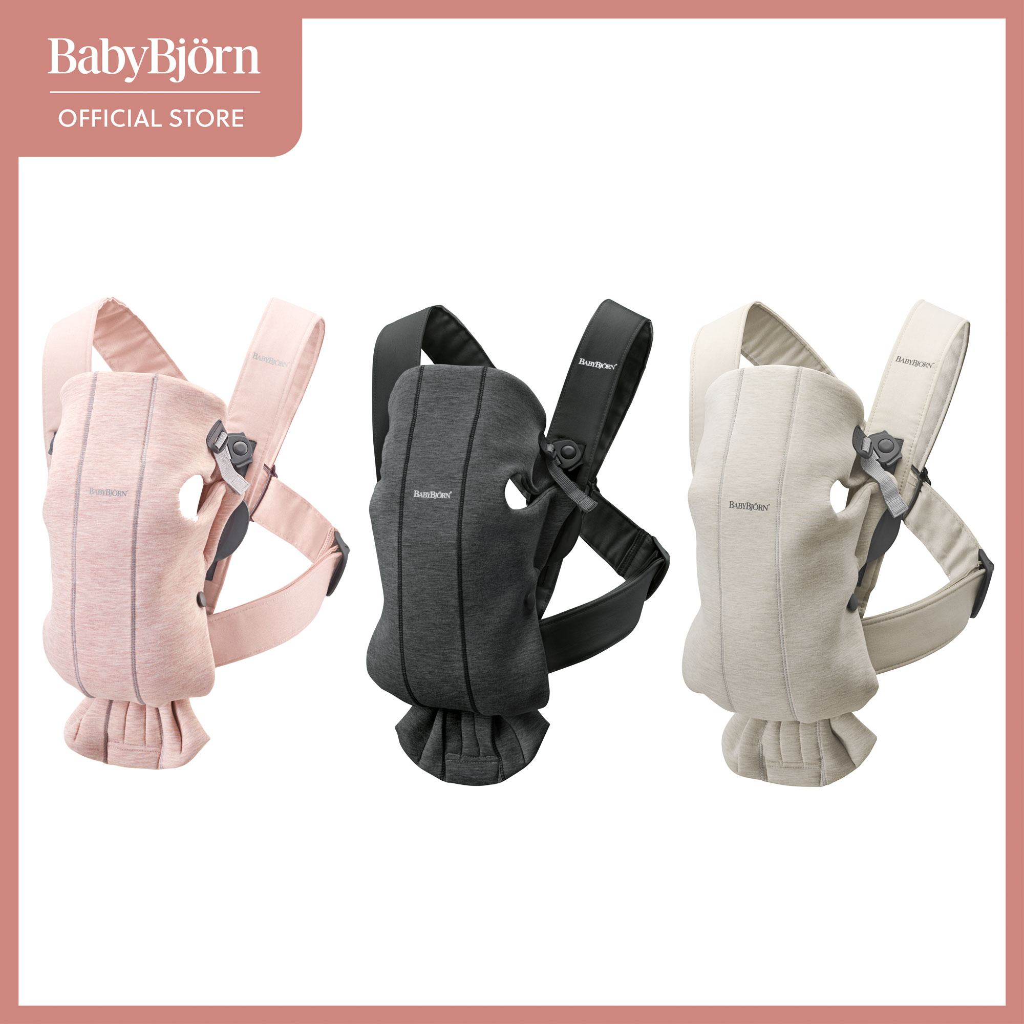 เป้อุ้มเด็ก กระเป๋าใส่สัมภาระคุณแม่ BabyBjorn Baby Carrier Mini, Ergonomic carrier for Newborn [3D Jersey]