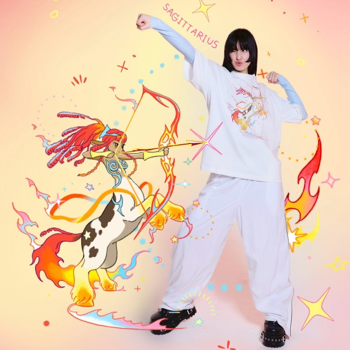 [Tohns] Sagittarius Oversized T-shirt ลายพิมพ์ ราศีธนู (Sagittarius) ที่เต็มไปด้วย พลังและความอิสระ โดดเด่นด้วยกราฟิกสุดยูนีค เหมาะกับคนที่ชอบเสื้อผ้าแนวสตรีทแต่มีความอาร์ตในตัว ราคา 1,650 บาท*ส่งฟรี